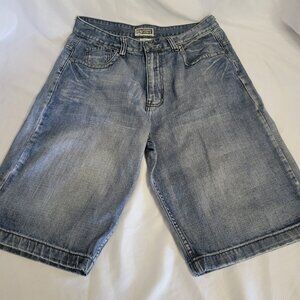 Original Route 66 ' Maltese Cross ' Blue Denim Shorts (34) Route 66 Tag